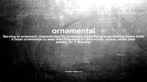 what does ornamental mean